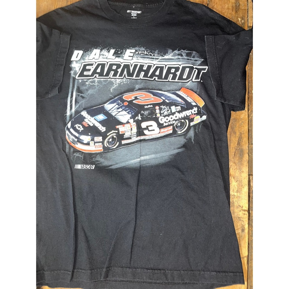 NASCAR Dale Earnhardt Sr #3 Goodwrench Black Graphic T-Shirt Mens Large Racing